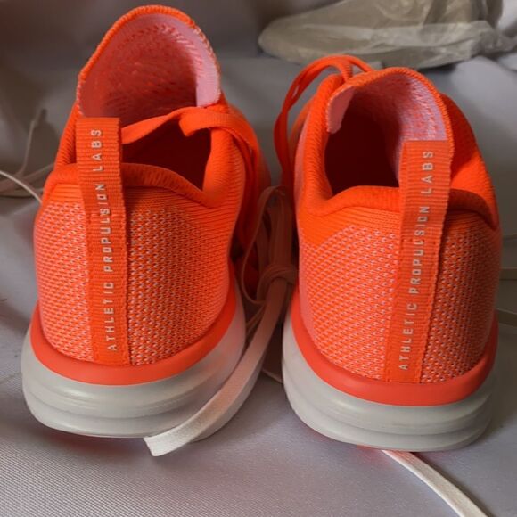 APL TECHLOOM PRO KNIT RUNNING SNEAKERS NEW NEON ORANGE 7.5 - Picture 5 of 8